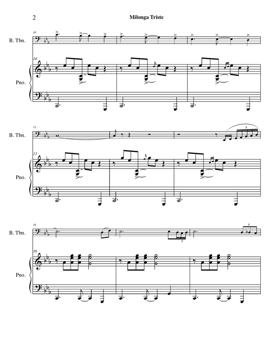 Milonga Triste Trombone scores gallery preview page 3