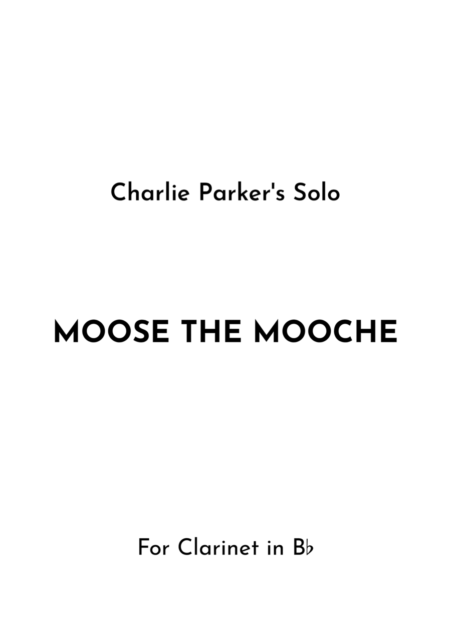 Moose The Mooche B-Flat Clarinet scores gallery preview page 1