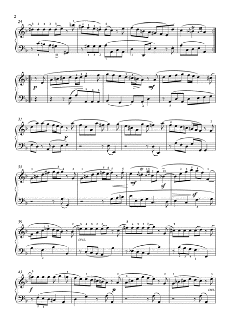 Scarlatti-Sonata in d-minor L.211 K.89(piano) Piano Solo scores gallery preview page 3