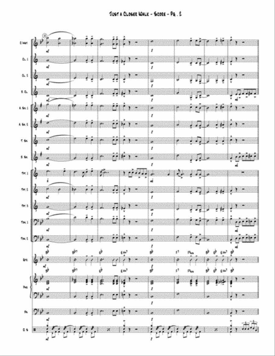 Just a Closer Walk Jazz Ensemble scores gallery preview page 3
