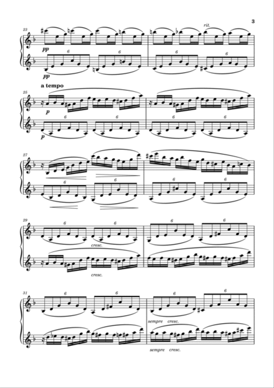 Fantasie Impromptu Clarinet Duet scores gallery preview page 3