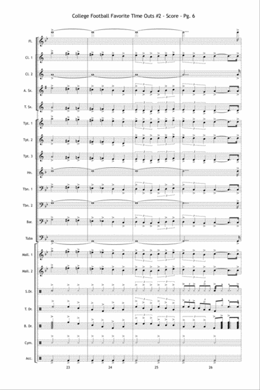 College Football Favorite Time Outs #2 Marching Band scores gallery preview page 7
