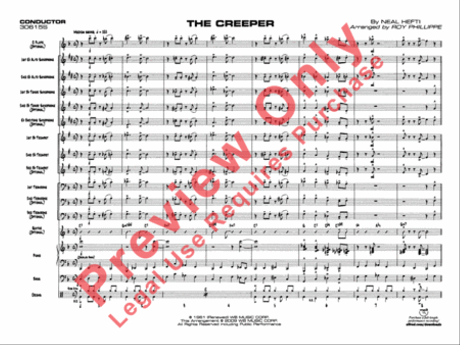 The Creeper (score only) Jazz Ensemble scores gallery preview page 4