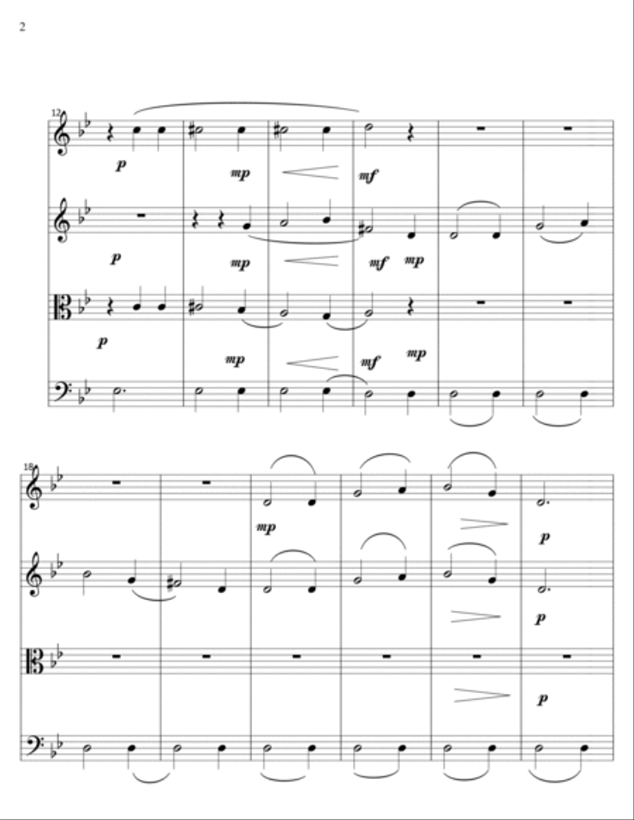 Vom Tode-Beethoven-String Quartet String Quartet scores gallery preview page 2