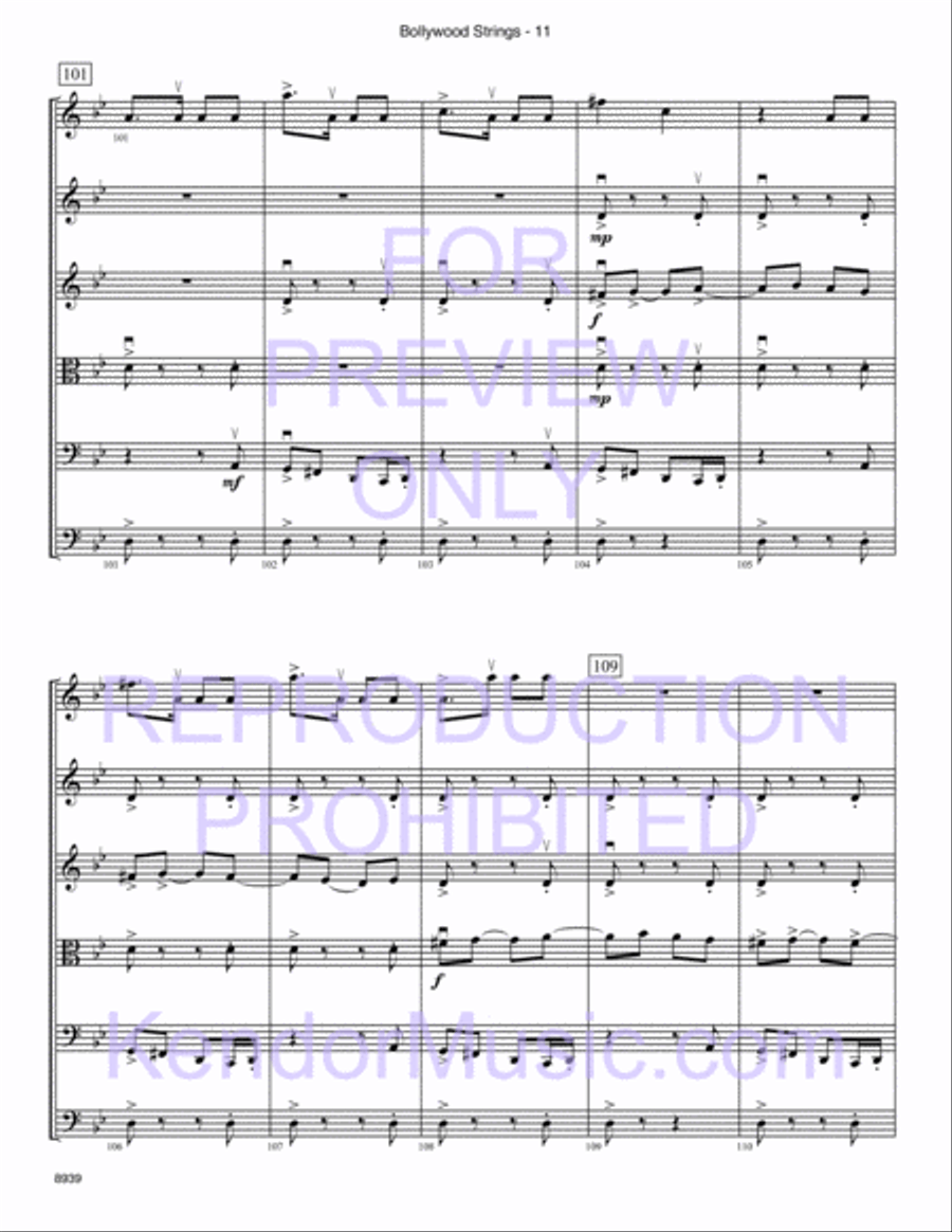Bollywood Strings (Junior Edition) String Orchestra scores gallery preview page 12