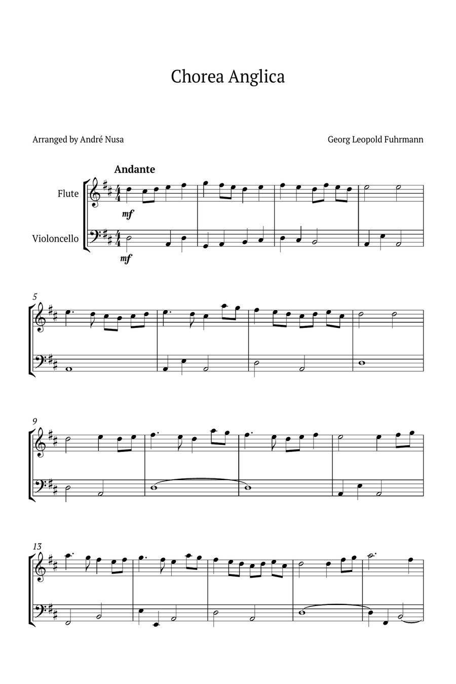 Chorea Anglica Chamber Music scores gallery preview page 1