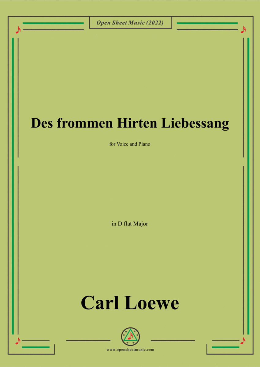 Loewe-Des frommen Hirten Liebessang,in D flat Major