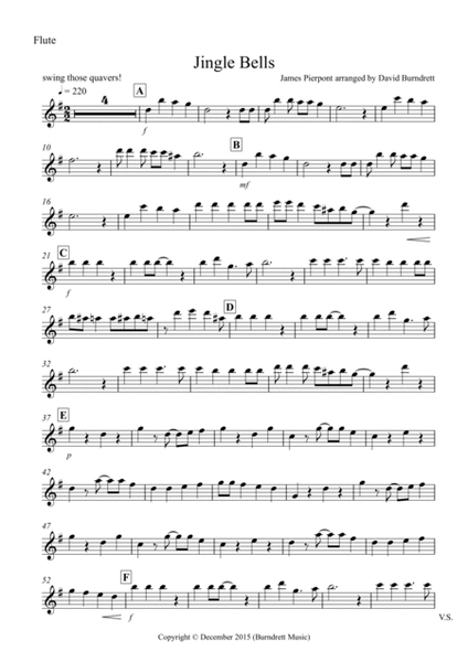 Jingle Bells (Jazzy Style!) for Flute and Bassoon Duet image number null