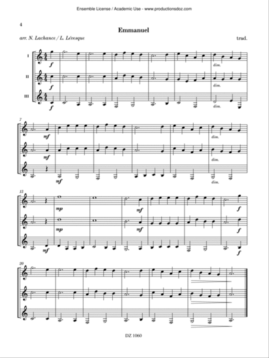 Ma guitare, mon band / Noël Guitar Ensemble scores gallery preview page 4