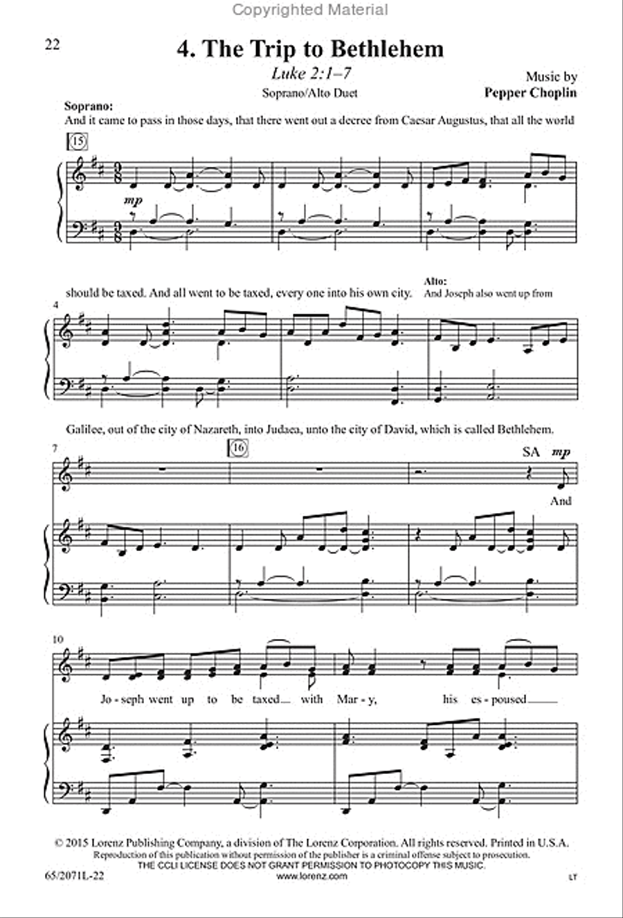 One Silent Night - SATB Score with Performance CD 4-Part scores gallery preview page 9