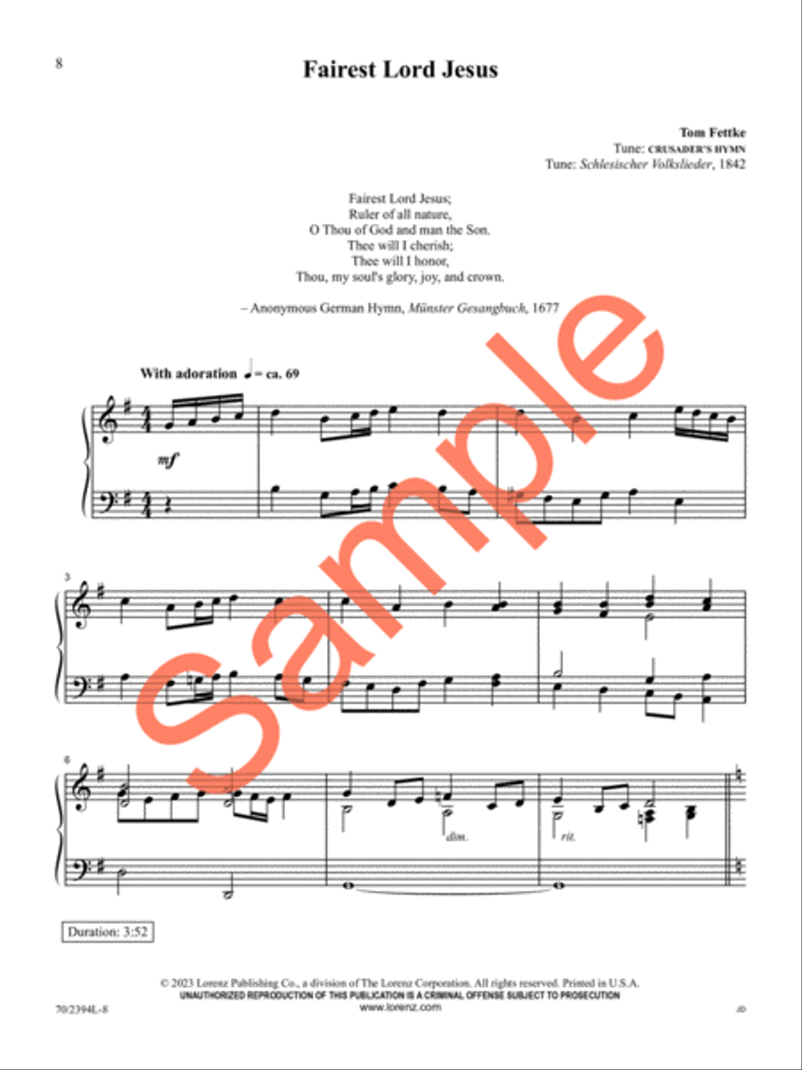 Refreshing Piano Solo scores gallery preview page 8