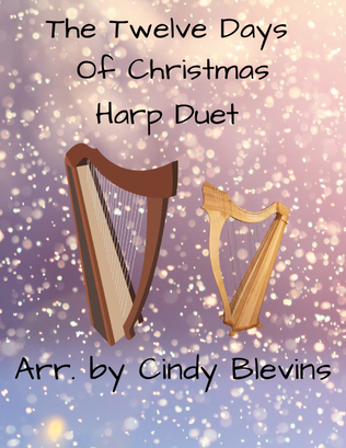 Book cover for The Twelve Days of Christmas, for Harp Duet