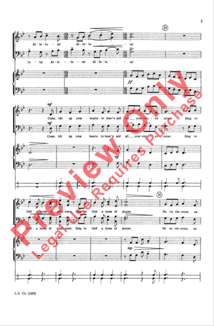 His Spirit Leads On 4-Part scores gallery preview page 3