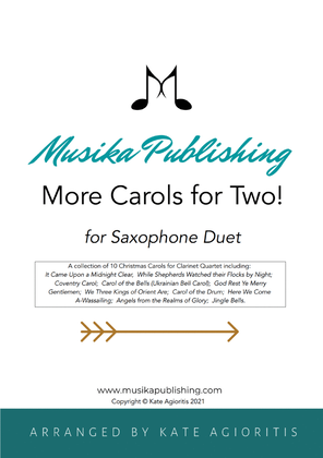 Book cover for More Carols for Two - Saxophone Duet