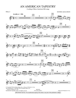 An American Tapestry (for Wind Ensemble) - Oboe 2