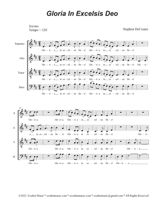 Gloria In Excelsis Deo (Vocal Quartet - (SATB)