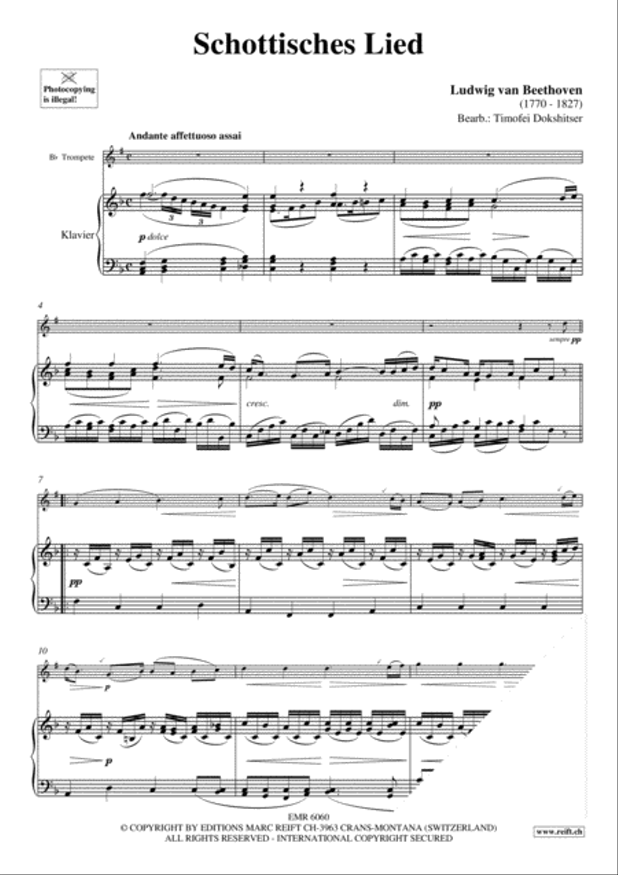 Schottisches Lied Trumpet Solo scores gallery preview page 3