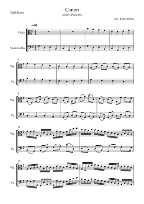 Canon - Johann Pachelbel (Wedding/Reduced Version) for Viola & Cello Duo