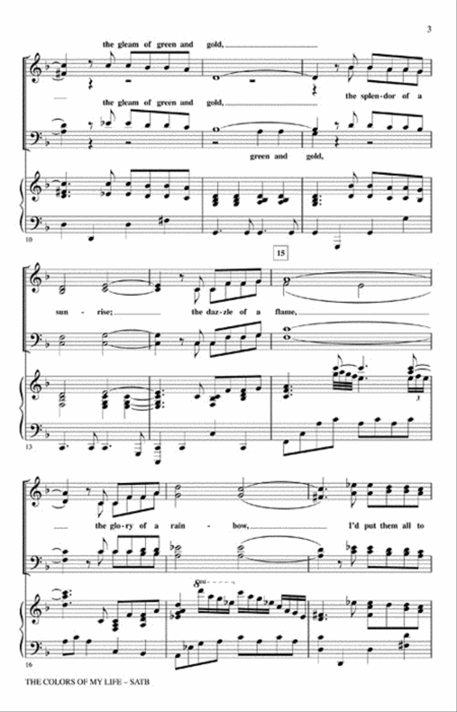 The Colors of My Life The Colors of My Life Choir scores gallery preview page 3