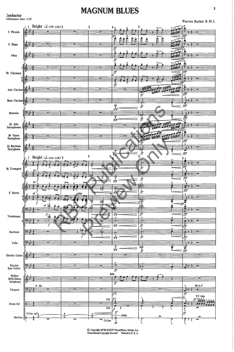 Magnum Blues Concert Band scores gallery preview page 4