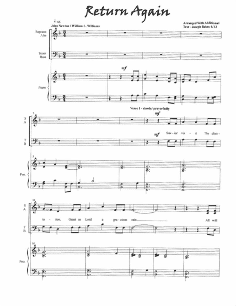 Return Again 4-Part scores gallery preview page 2