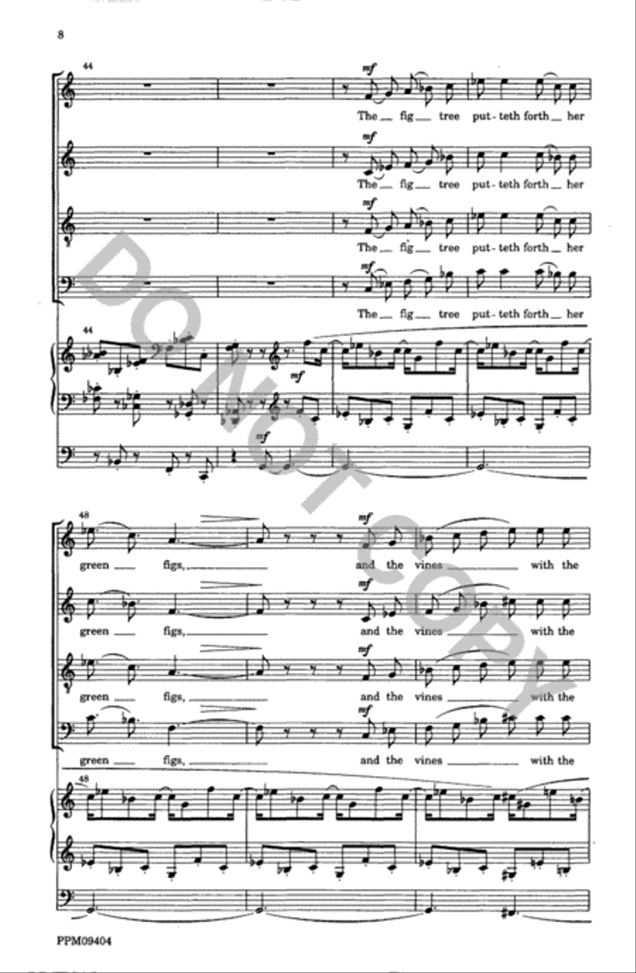 Set Me As a Seal upon Thine Heart 4-Part scores gallery preview page 9