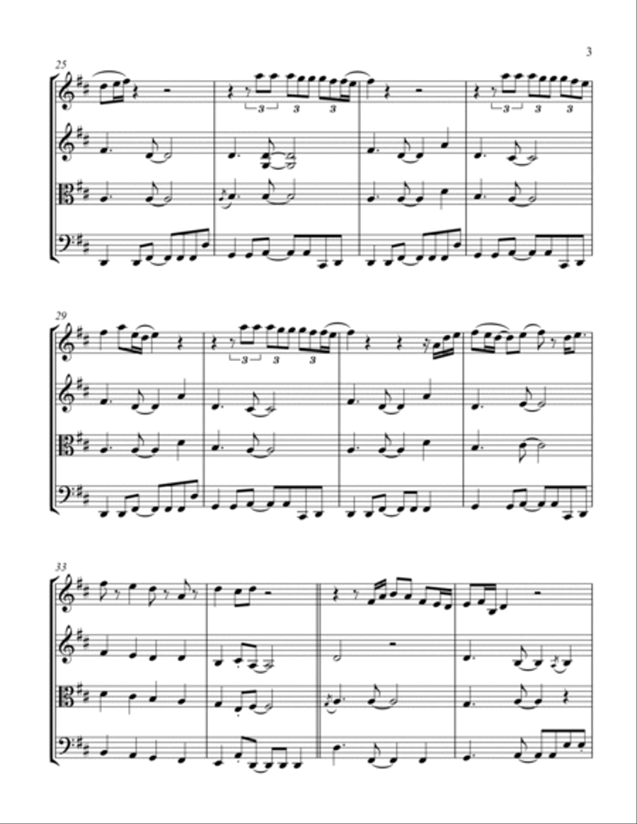 Thinking Out Loud String Quartet scores gallery preview page 3