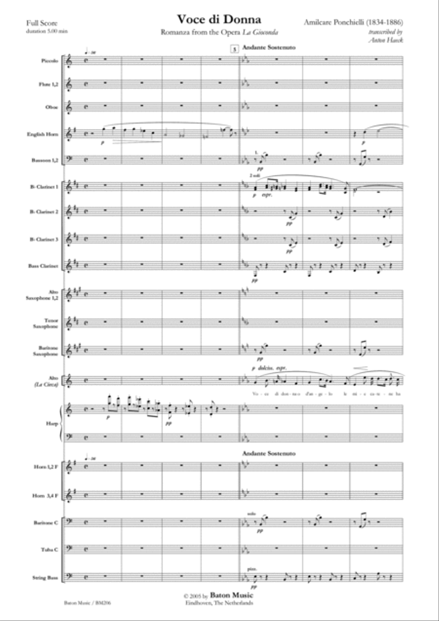 Voce di Donna Concert Band scores gallery preview page 2