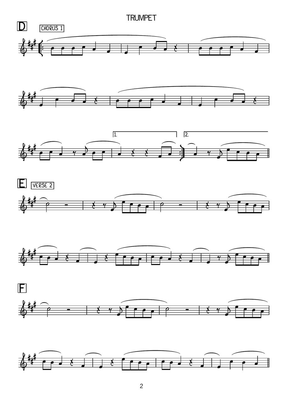 Shake It Off Trumpet Duet scores gallery preview page 2