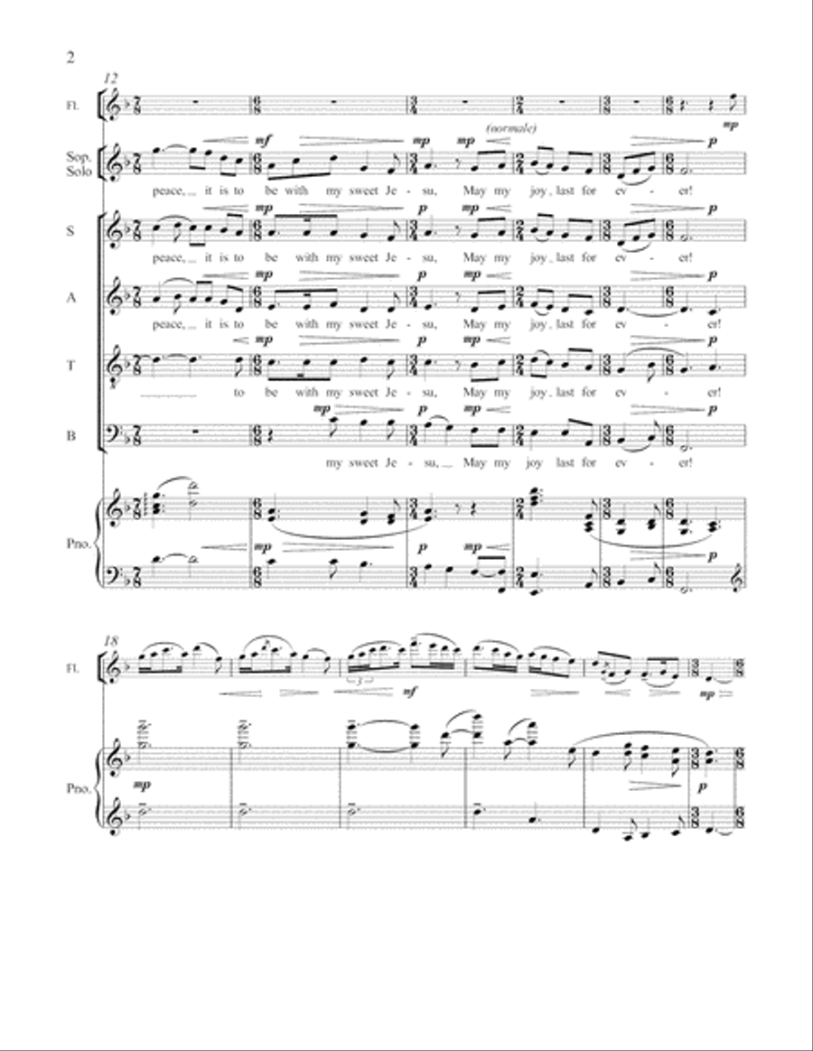 Three Sacred Songs: 3. Magdalene 4-Part scores gallery preview page 3