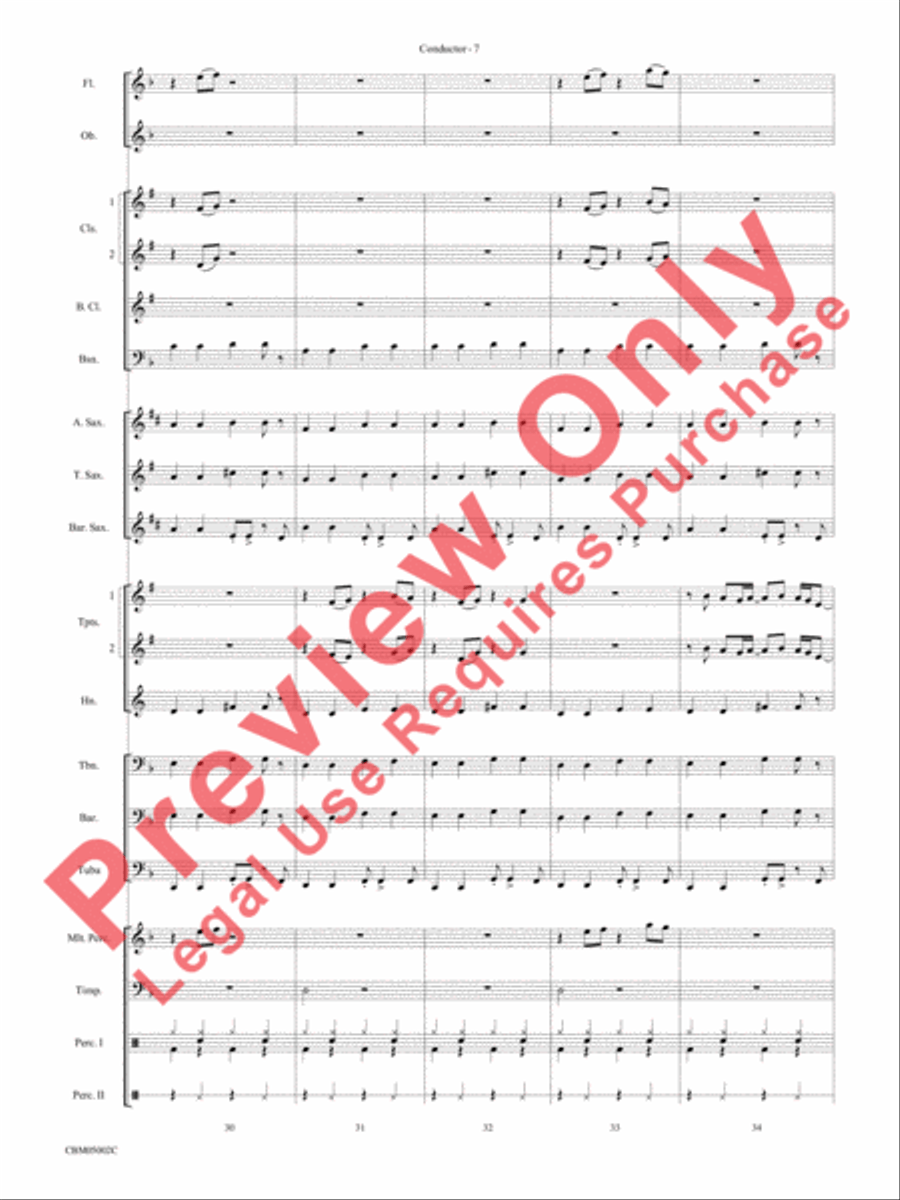 Boulevard of Broken Dreams Concert Band scores gallery preview page 9