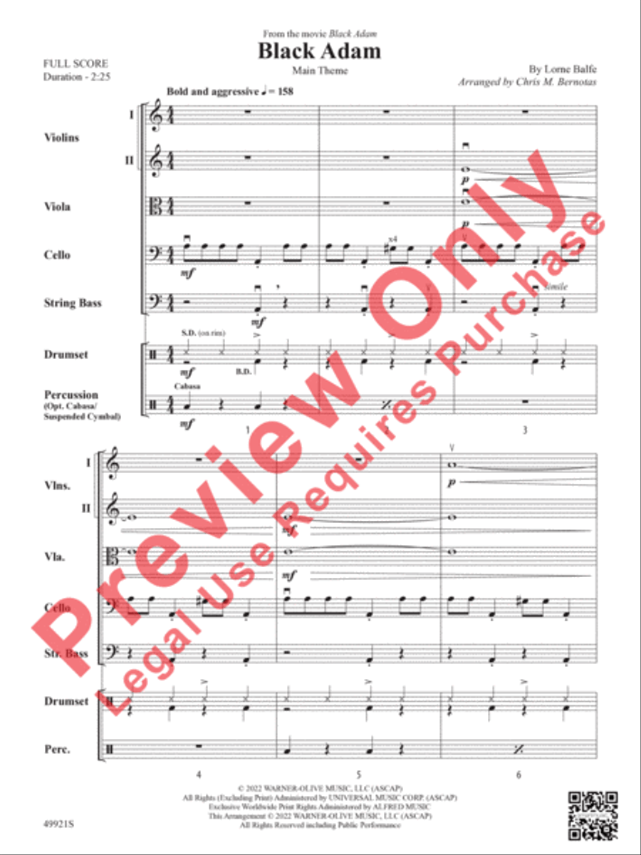 Black Adam String Orchestra scores gallery preview page 4