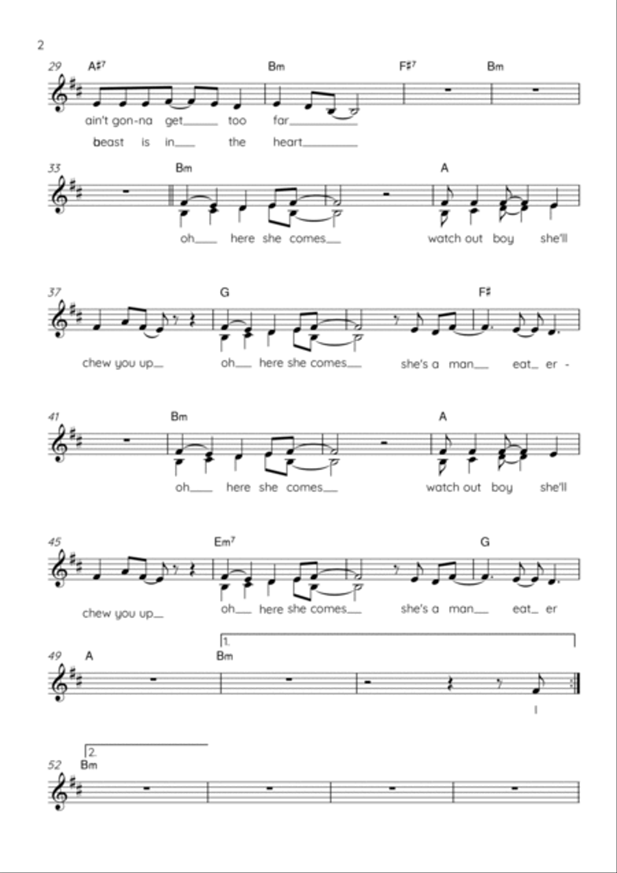 Maneater 2-Part scores gallery preview page 2