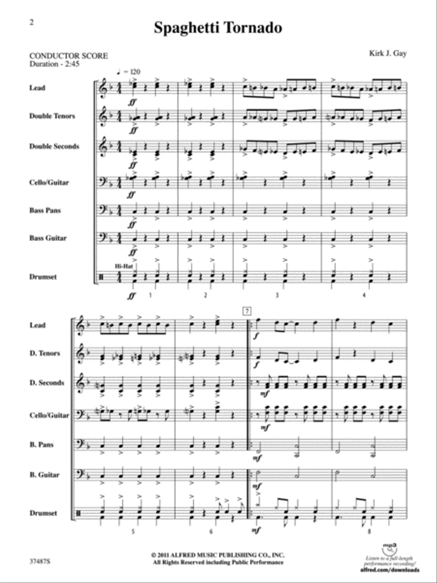 Spaghetti Tornado Steel Drum Band scores gallery preview page 3