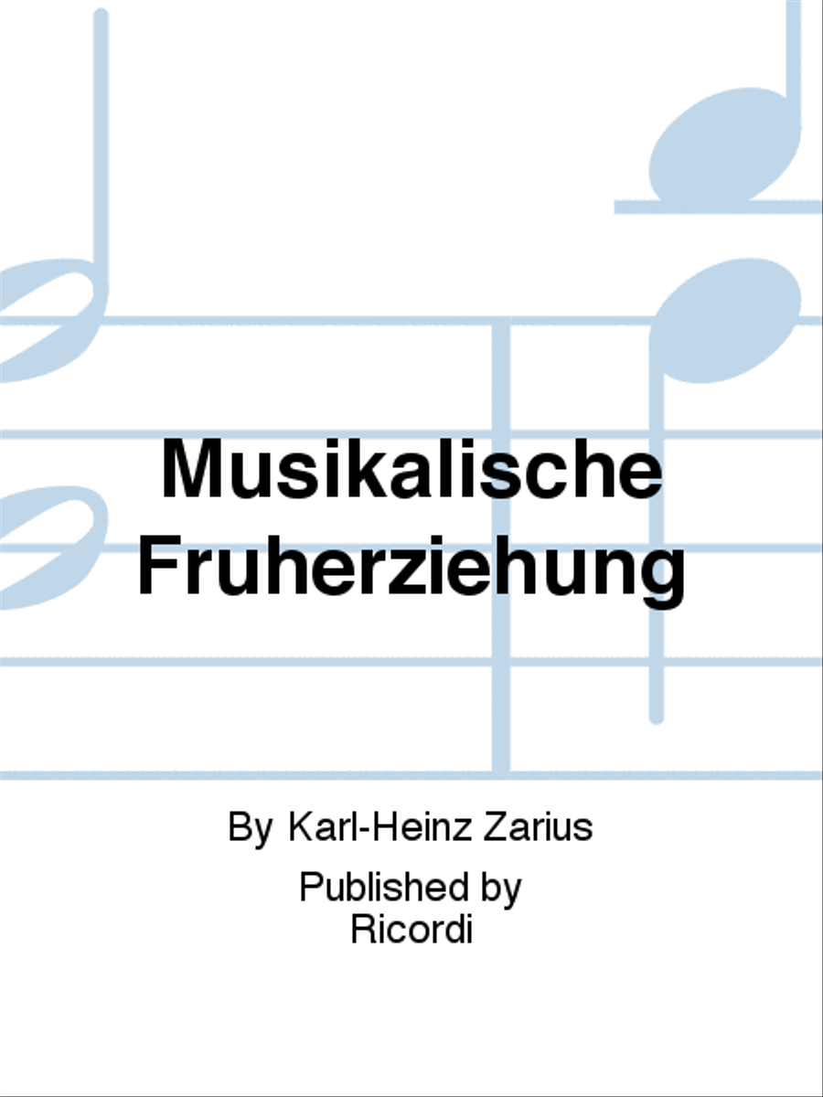 Musikalische Früherziehung - Schülerkassette