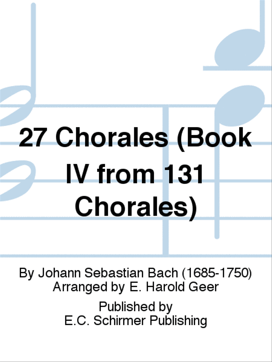 27 Chorales (Book IV from 131 Chorales) SSAA scores gallery preview page 1