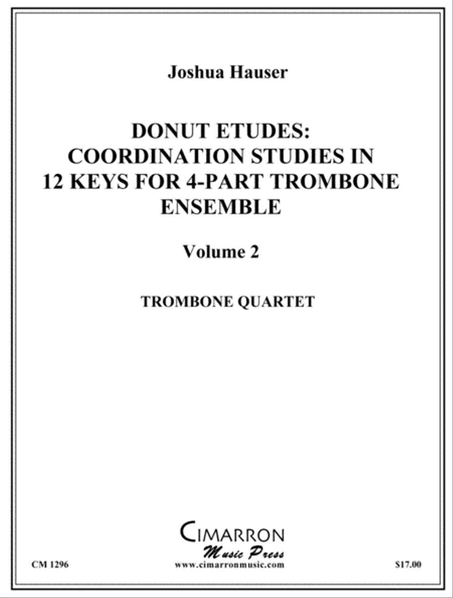 Donut Etudes: Coordination Studies in 12 Keys Trombone Quartet scores gallery preview page 1