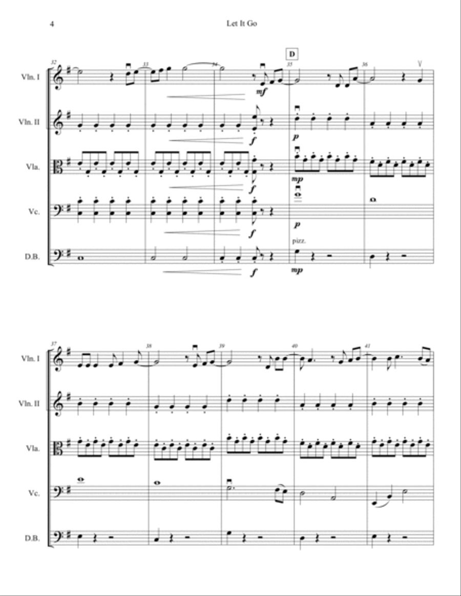 Let It Go (demi Lovato Version) Score and Parts scores gallery preview page 4