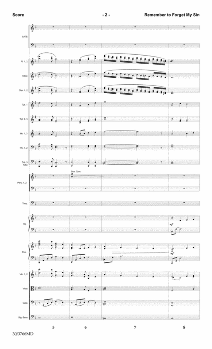 Remember to Forget My Sin - Orchestral Score and CD with Printable Parts