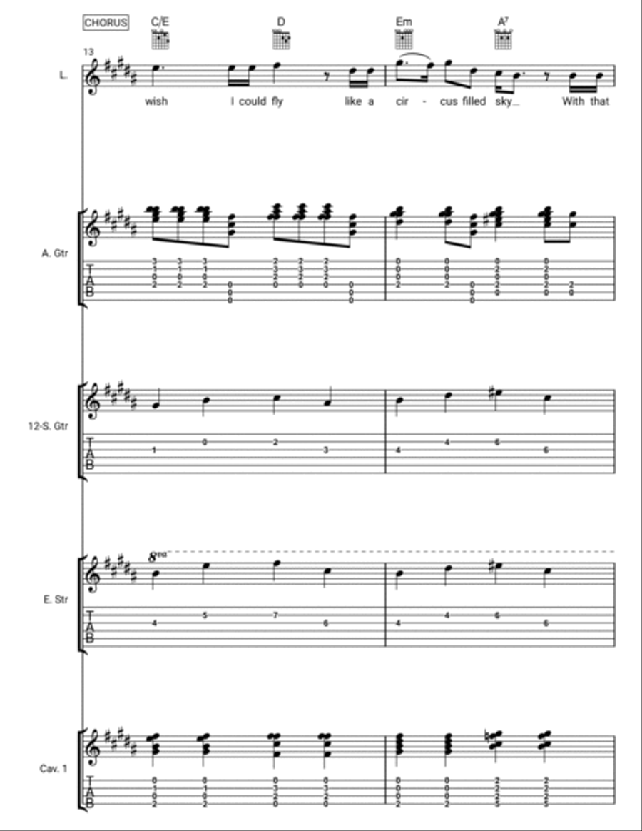 Lollipop Rainbow Acoustic Guitar scores gallery preview page 5