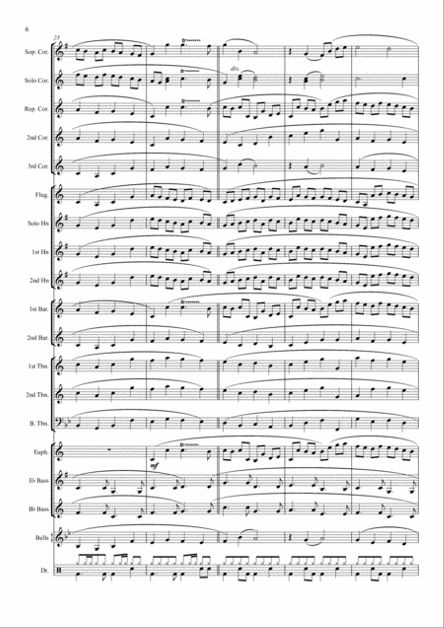 Brass Canon (Brass Band) Brass Band scores gallery preview page 6