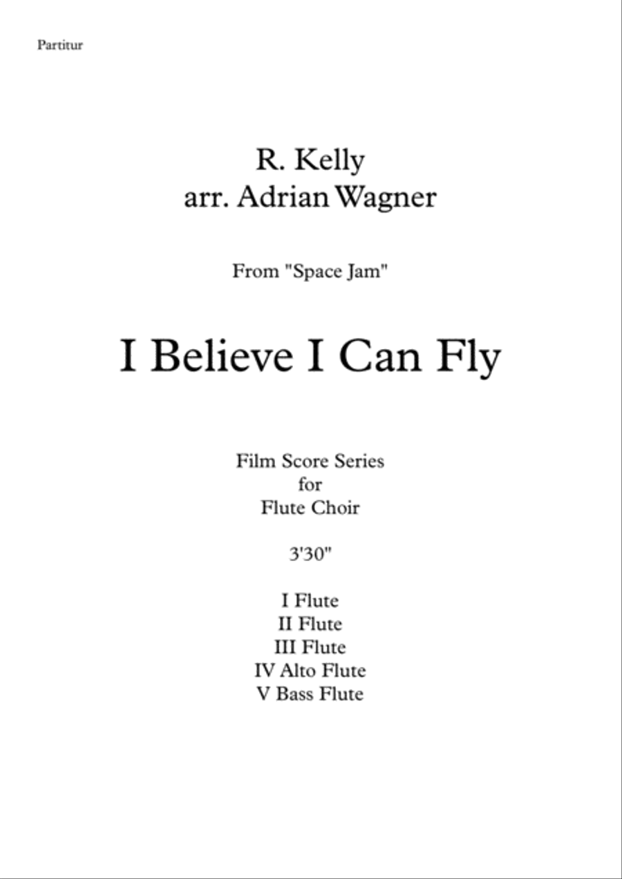 I Believe I Can Fly Flute Choir scores gallery preview page 2