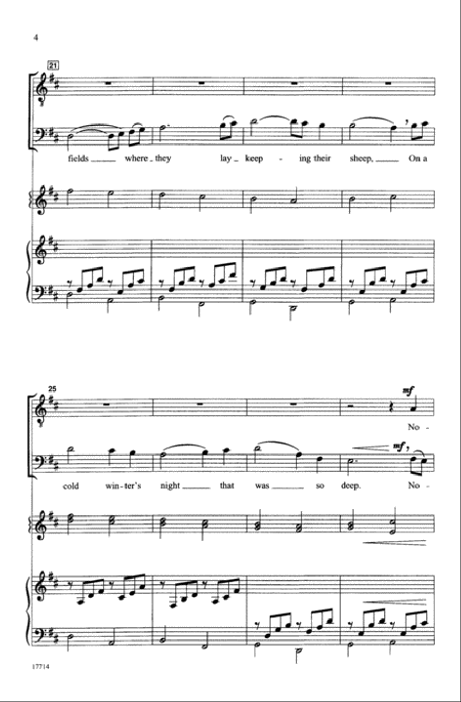 The First Noel / Pachelbel's Canon Men's Choir scores gallery preview page 15