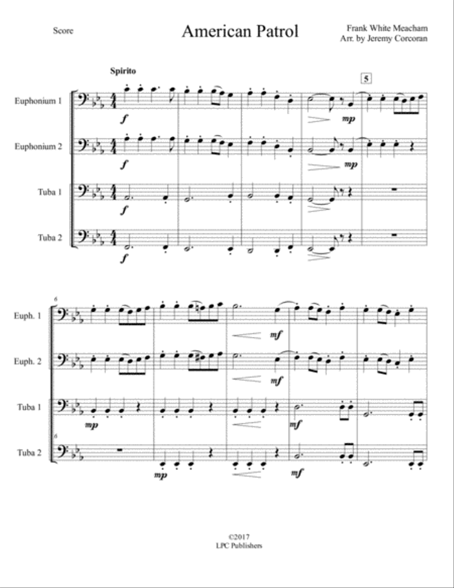 American Patrol for Tuba Quartet image number null