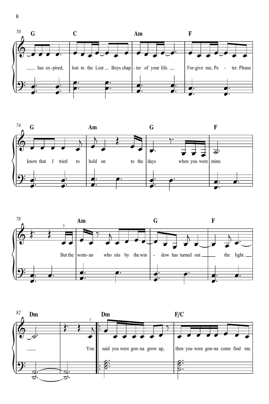 Peter Peter Easy Piano scores gallery preview page 6