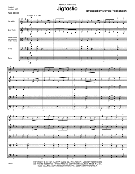 Jigtastic - Conductor Score (Full Score)