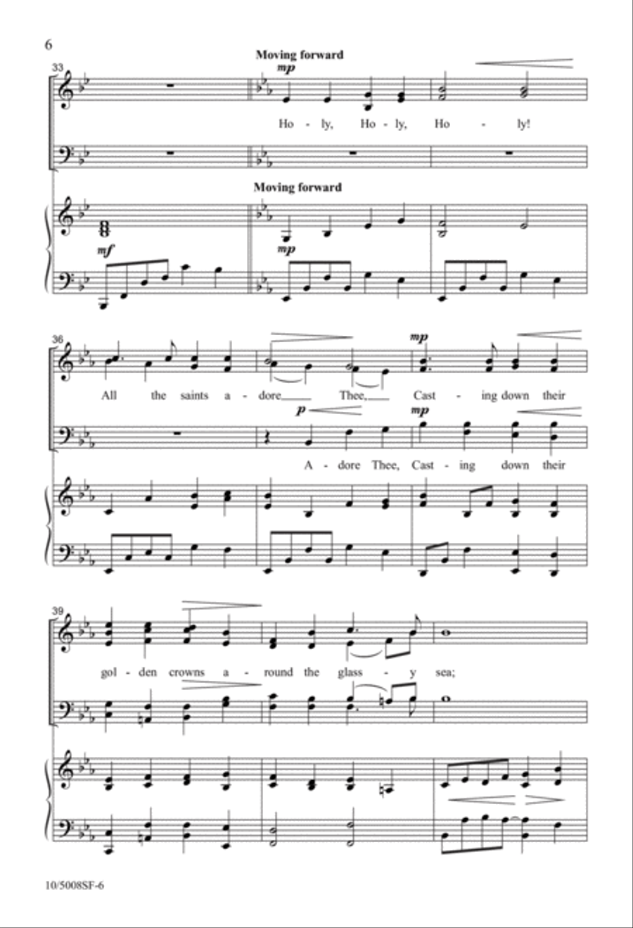 Holy, Holy, Holy 4-Part scores gallery preview page 6