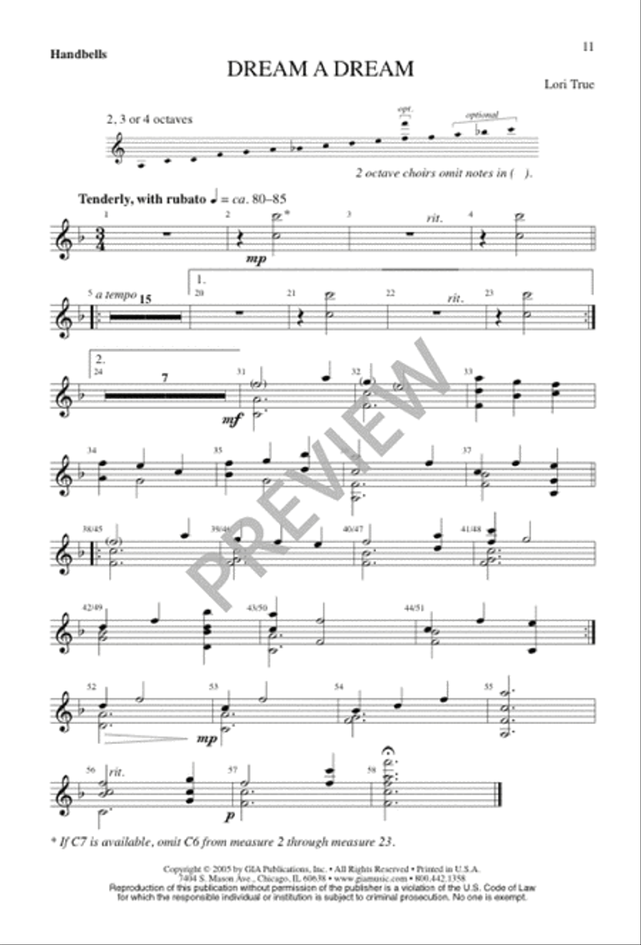 Dream a Dream Dream a Dream 4-Part scores gallery preview page 11