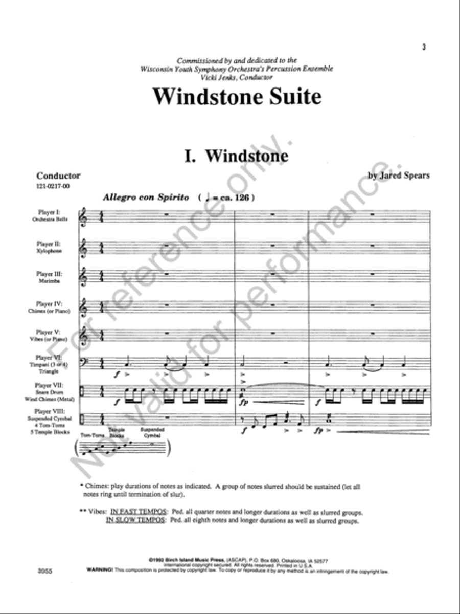 Windstone Suite Percussion Ensemble scores gallery preview page 2