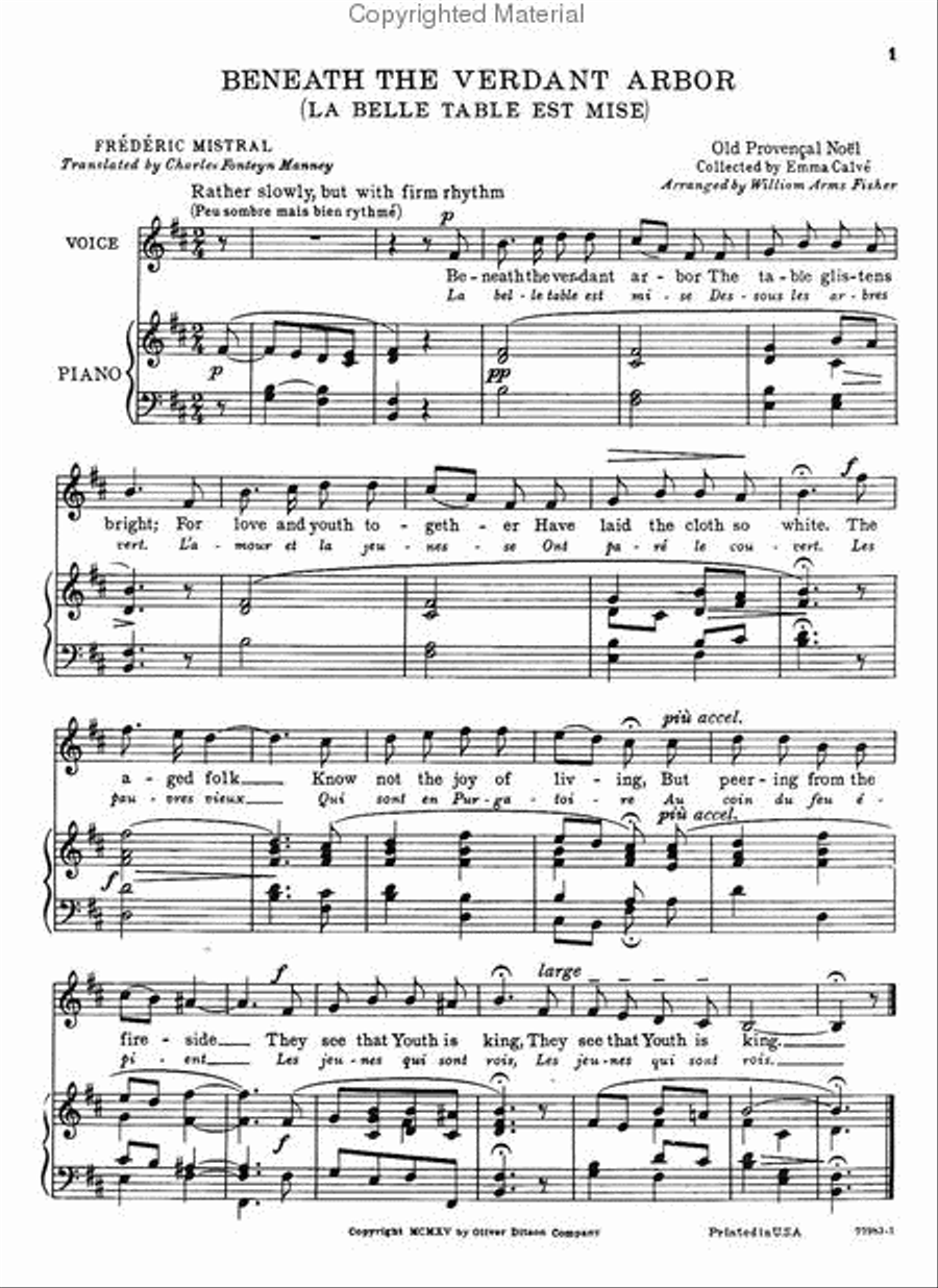 French Art Songs, Medium-High Chamber Music scores gallery preview page 2